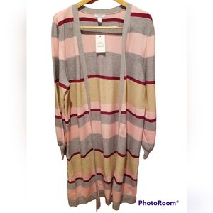 NWT Cara Santana + Nine West Colab Women's Multi Colored Cardigan Size XXL